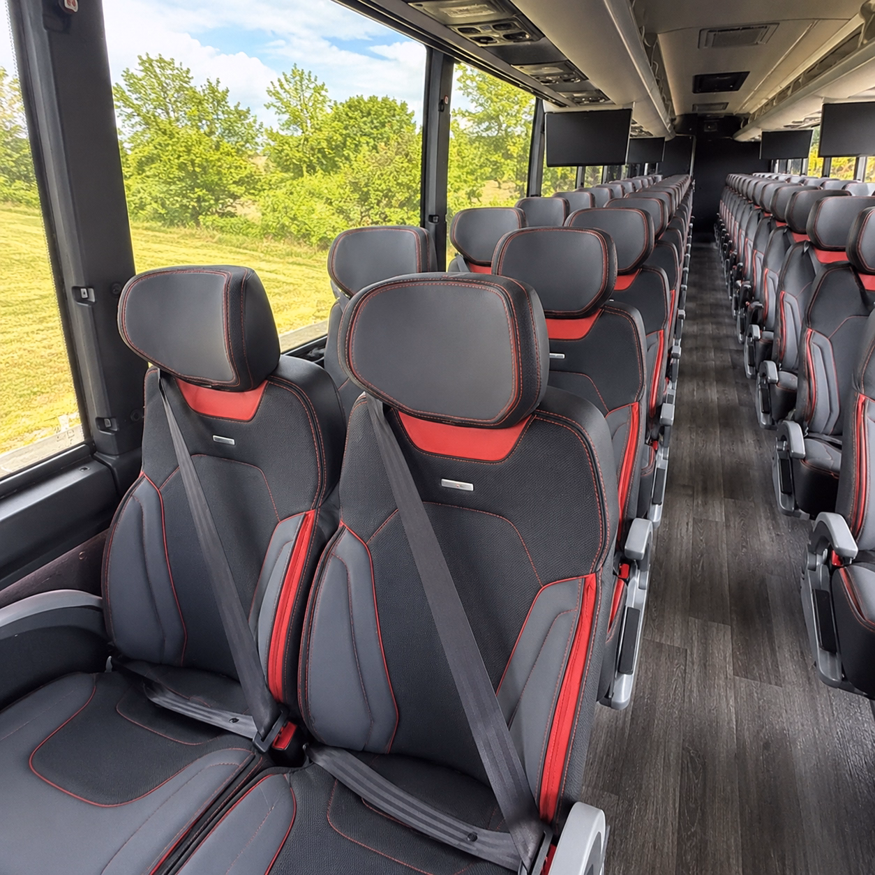 doral charter bus interior