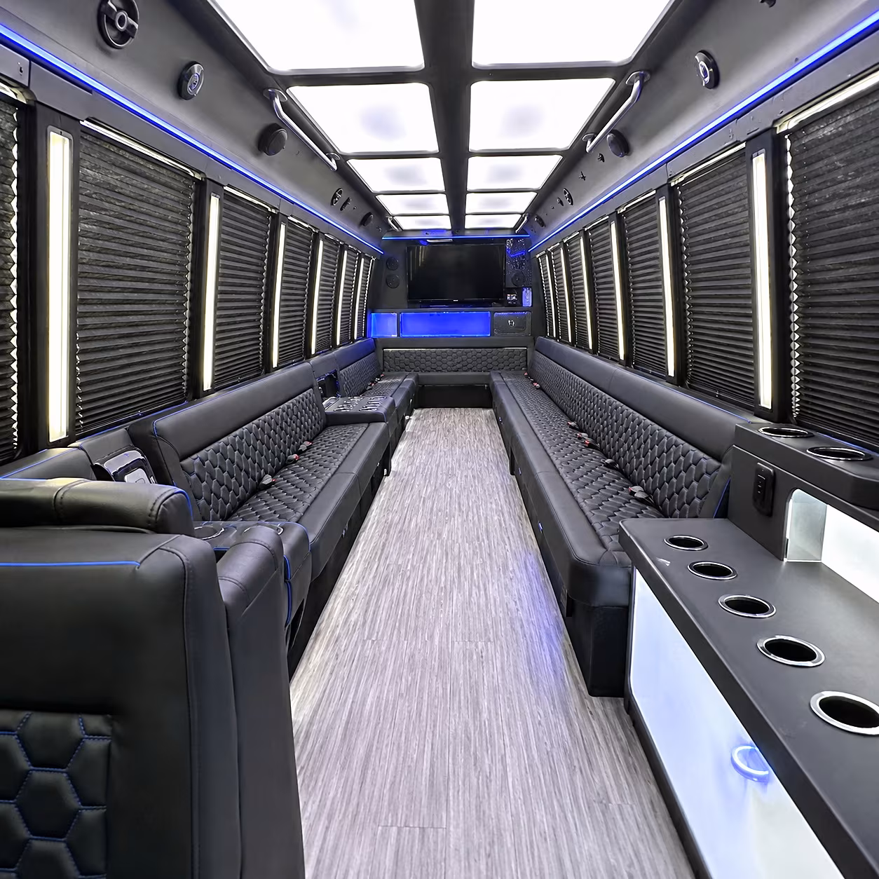 doral party bus rental interior