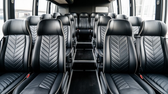 18 passenger minibus inside aventura