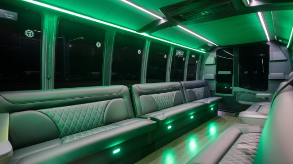 doral party bus rental interior