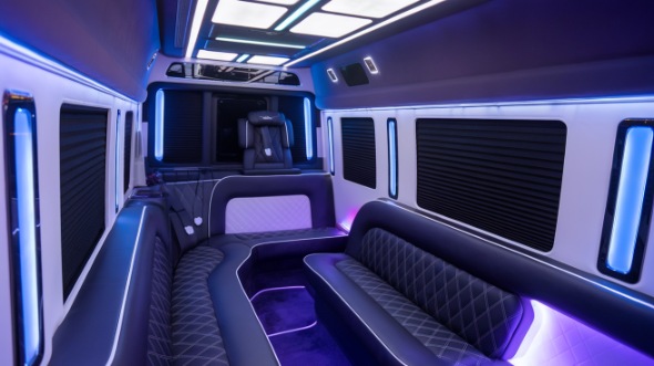 doral sprinter limo rental interior